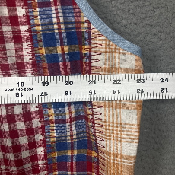 VTG Studio Collection Patchwork Plaid Vest Womens Plus 20 Retro 90s Y2K Boho‎ - Picture 6 of 9